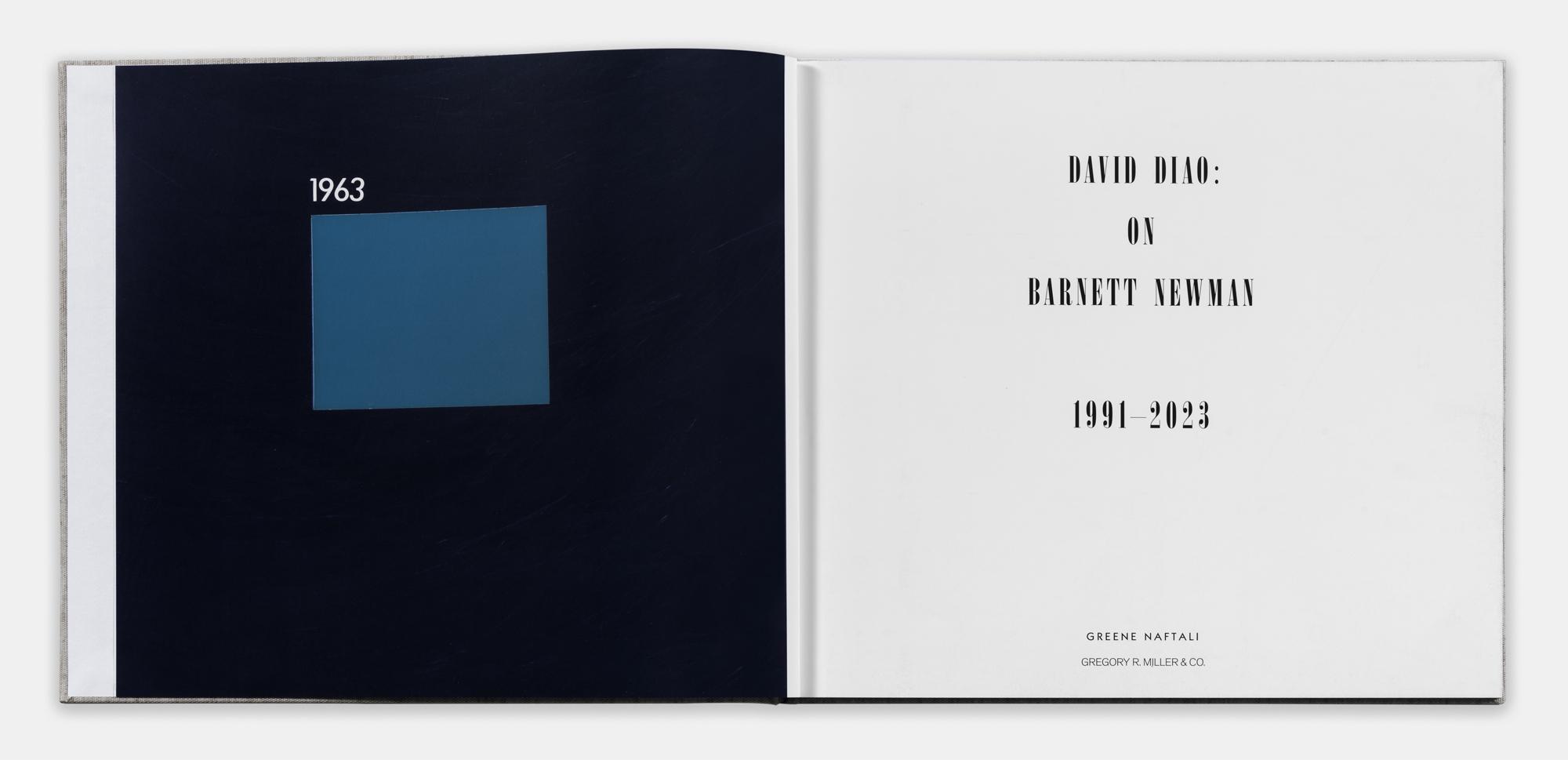 David Diao: On Barnett Newman, 1991–2023